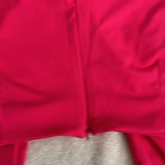Polyester stretchy wide leg, dress pants, hot pink - Picture 4 of 6